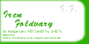 iren foldvary business card
